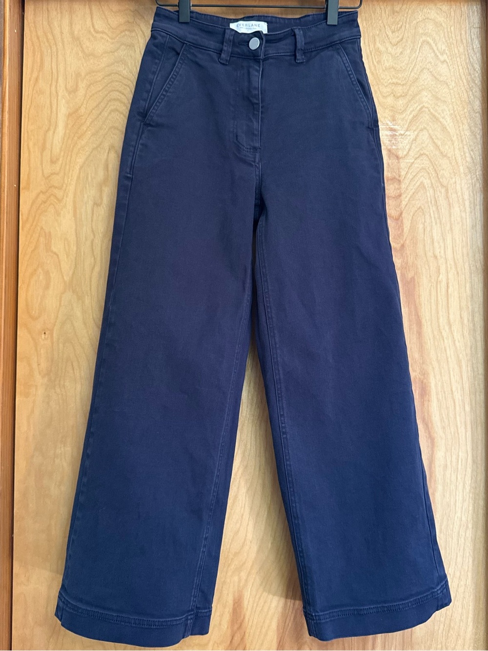 XS Everlane Navy Crop Wide Leg Pants